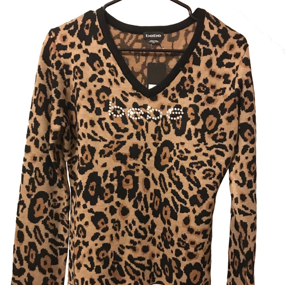 Bebe leopard sweater